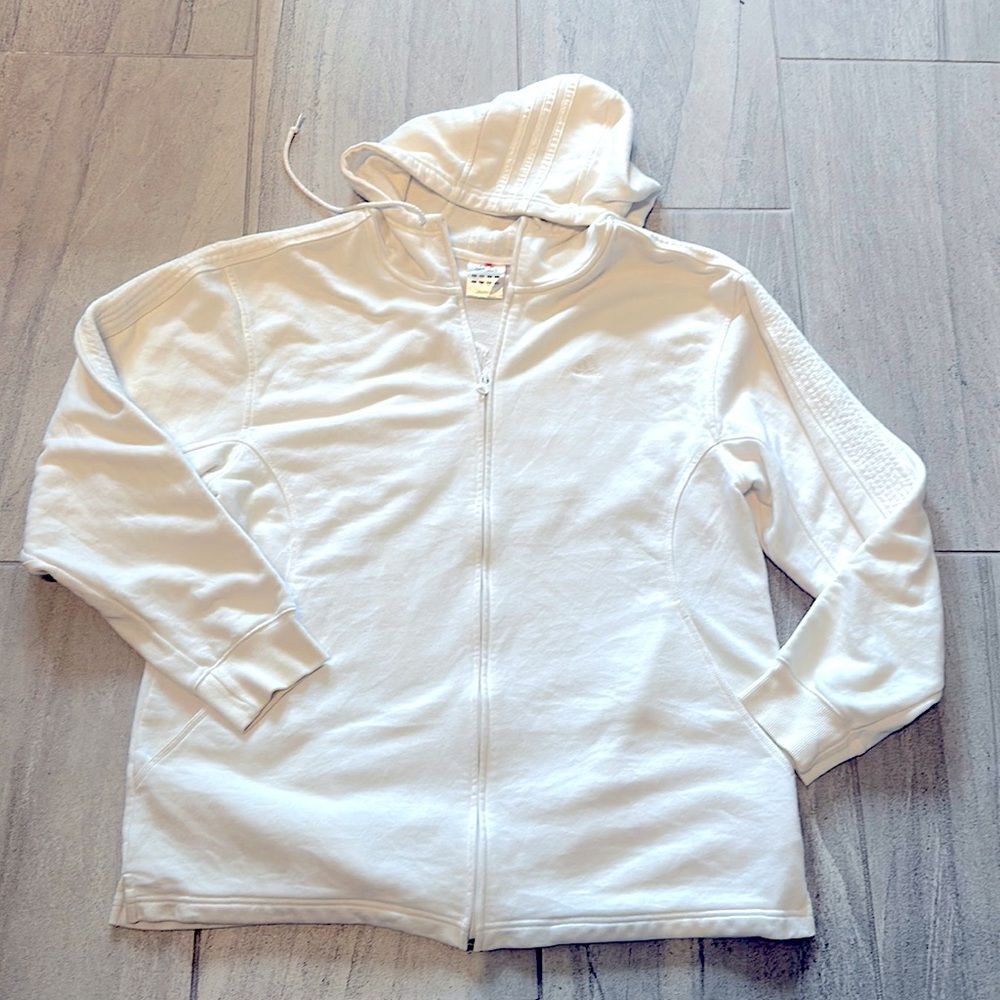 Vintage Adidas Hoodie Oversized white Large - XL